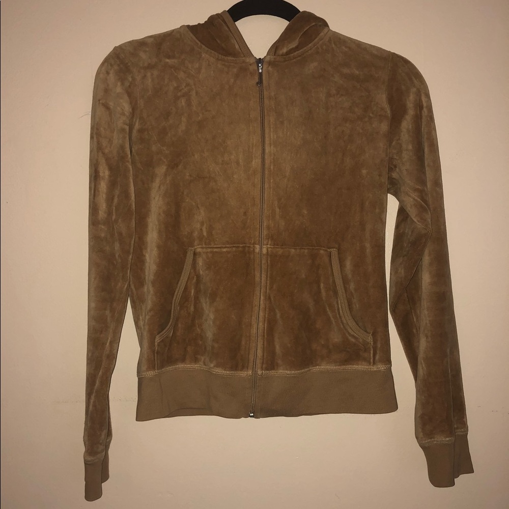 Juicy Couture Rhinestone Velvet Velour Hoodie